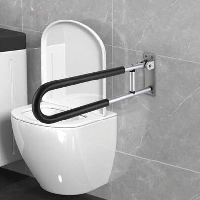 OUKANING 23.6 Inch Toilet Handrails, 1 PCS Handicap Grab Bars Rails For  Seniors Elderly Disabled Mounted Bath Grips, Bathroom Safety Bar Hand  Support Safety Rail For Elderly Bariatric Disabled