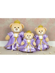3-Piece Kit Of Standing Princess Bears - For Niches And Decorations - 紫丁香 - 查看 2