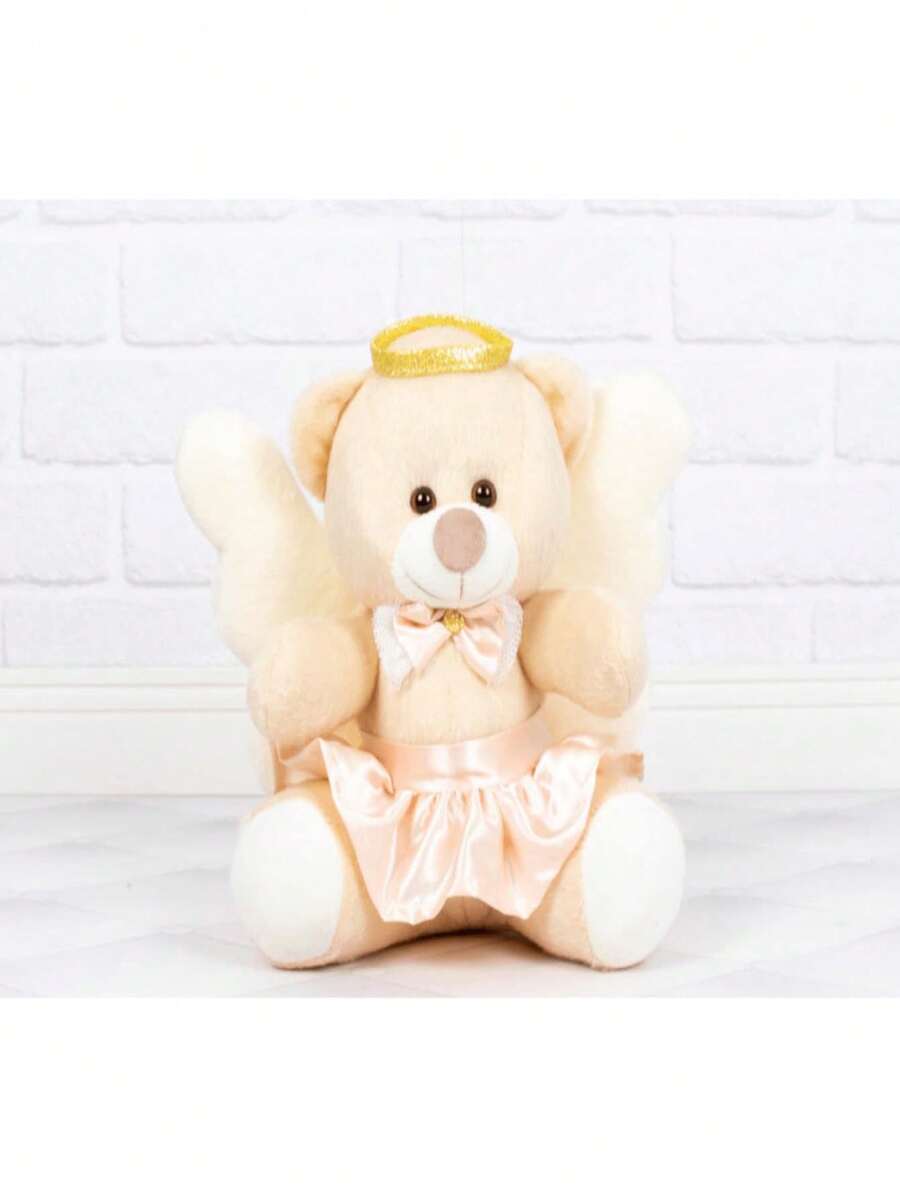 Ursa de Pelúcia Anjinha Menina 18 cm - Ideal p Nichos e Batizados ...