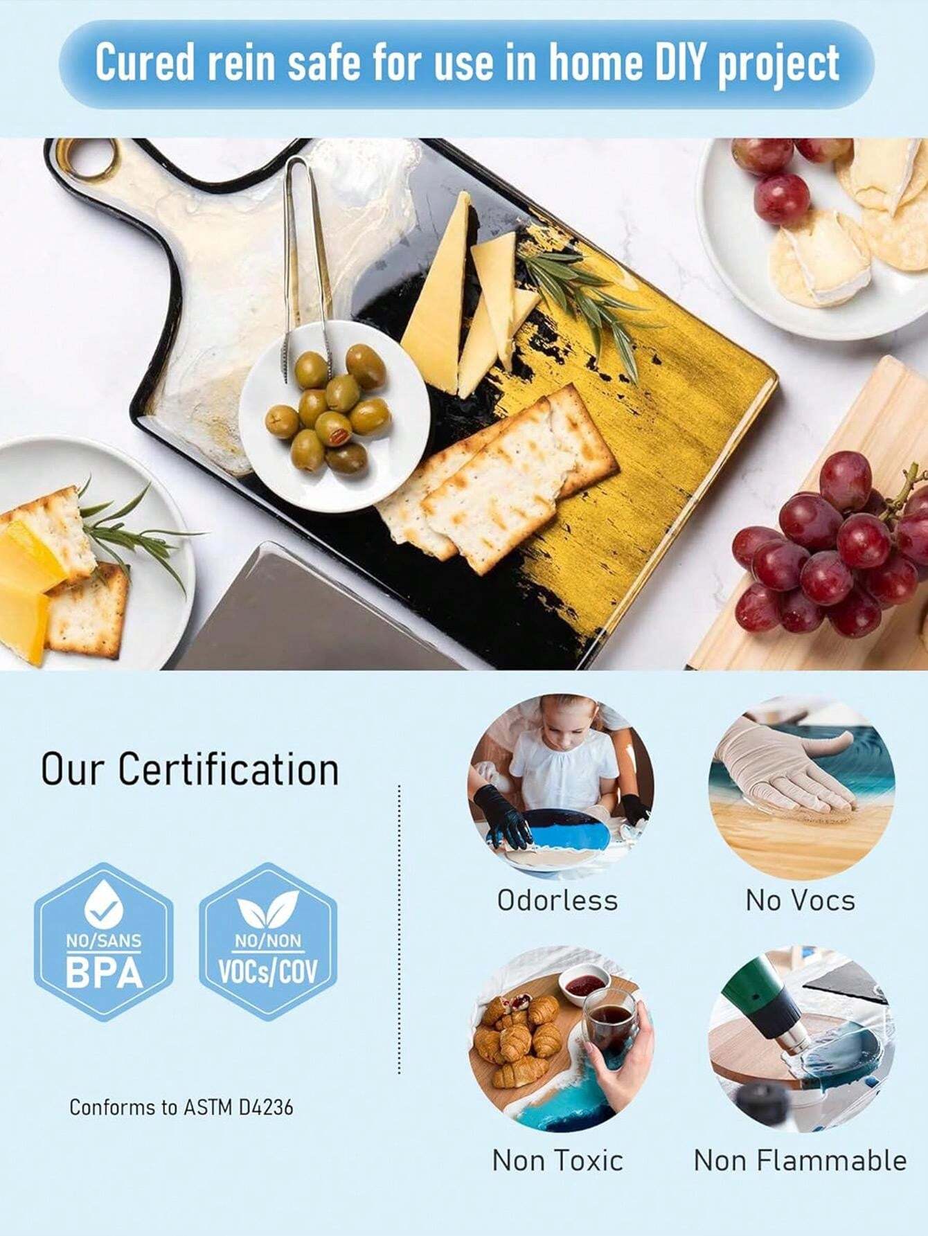 33.8oz Epoxy Resin Kit For Beginners, Resin Kit With Resin Molds, 33