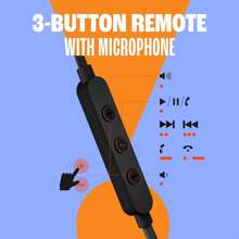 JBL TUNE 310C - Fones de ouvido intra-auriculares de alta resolução com fio, cabo plano anti-emaranhamento, controle remoto de 3 botões com microfone