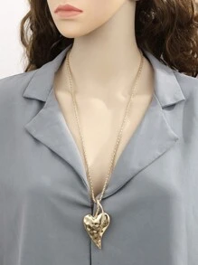 1入鋅合金8字形長項鍊,可調長度,沙金電鍍