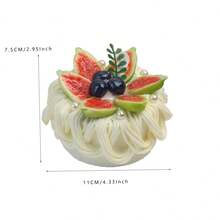 1pc 4-Inch Realistic Round Birthday Cake, Birthday Gift, Photography Prop, Home Decor, Display Model, Gift Box - Multicolor - View 6