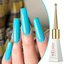 XEIJAYI 1pc 10Ml Long-Lasting Eggshell Glue Gel Nail Polish UV/LED Soak Off Gel Nail Polish For Nail Art DIY Salon Home Holiday Gift For Women - 寶藍色 - 查看 2