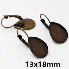 10pcs 10x14mm 13x18mm 18x25mm Drop Style Earring Cabochon Blank Base Setting French Lever Back Earrings DIY Jewelry Making Accessories Findings - French Earrings - View 24