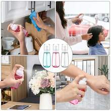 3 piezas de 100ML/3.4oz, bote de spray de plástico de fino rocío, bote de spray de perfume/viaje, que se puede rellenar con un recipiente transparente con bomba. Los cosméticos vacíos certificados por la TSA se pueden rellenar con recipientes de viaje, lo que es muy adecuado para gel para el cabello, loción de cuidado de la piel, perfume, agua de flores, ambientador, spray de limpieza, aromaterapia y otros líquidos rociables como el agua. (Rosa/Blanco/Azul) - 3 piezas (rosa/blanco/azul) ﻿ - Ver 8