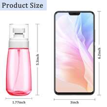 3 piezas de 100ML/3.4oz, bote de spray de plástico de fino rocío, bote de spray de perfume/viaje, que se puede rellenar con un recipiente transparente con bomba. Los cosméticos vacíos certificados por la TSA se pueden rellenar con recipientes de viaje, lo que es muy adecuado para gel para el cabello, loción de cuidado de la piel, perfume, agua de flores, ambientador, spray de limpieza, aromaterapia y otros líquidos rociables como el agua. (Rosa/Blanco/Azul) - 3 piezas (rosa/blanco/azul) ﻿ - Ver 4