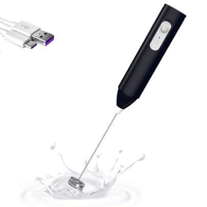 Rechargeable USB Milk Frother, Handheld Electric Milk Frother, 3-Speed Coffee Milk Frother, Mini Milk Frother, Drink Mixer, Back To School Season