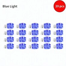 40 件/20 件微型仙女灯，6.56 英尺 20 LED 电池供电银线星光灯串，适用于 DIY 卧室装饰、婚礼、派对、节日、圣诞节 - 带闪烁开关控制 - 彩色 - 查看 20