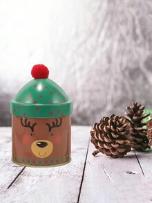 1 个空马口铁收纳盒、小糖果盒、便携式包装铁盒、户外旅行用品、家庭整理和收纳用品、圣诞收纳罐可爱老人雪人企鹅驯鹿印花马口铁盒、彩色可爱便携式铁盒，用于糖果、茶叶、收纳、办公桌零食、婚礼礼品包装、家居装饰、日常收纳、礼品盒和节日礼物迷你铁盒 - 彩色 - 查看 7