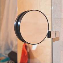 Mini Round Makeup Mirror With Suction Cups 10x Magnification - màu đen - Xem 4
