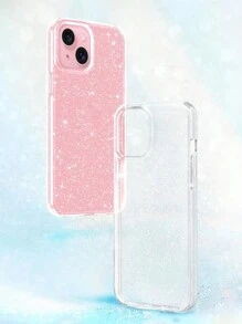 [2 Pcs] 1pc Full Screen Clear Tempered Glass Screen Protector + 1pc Glitter Phone Case Compatible With Iphone16 Pro Max16e 16 16 Plus 16 Pro 16 Pro Max 15 14 13 12 11 Pro Max 12 13 Mini HD Screen Protector Compatible With Iphone X XS Max XR 7 8 6 6S Plus Se Set Gift For Birthday, Family, Friends Phone Screen Protector, Phone Accessories