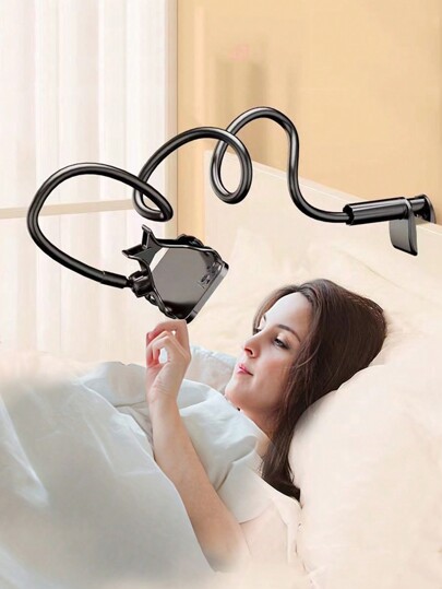 Supporto per telefono a collo d'oca regolabile - Morsetto a braccio flessibile a 360° per letto e scrivania, materiale ABS, design impermeabile - Supporto da comodino compatibile con iPhone 15 Pro Max/Plus compatibile con iPhone, telefono Android, regalo per compleanno, famiglia, amici, rotazione a 360 gradi, supporto per letto