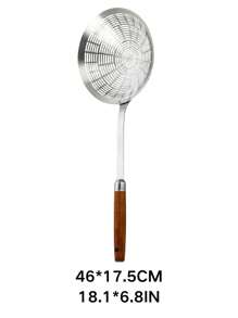 1 chiếc thìa vớt dầu chiên ngập dầu bằng thép không gỉ - Chống bỏng, muôi lọc lớn cho bánh bao và mì, thìa vớt dầu chiên ngập dầu thiết yếu trong bếp - Nhiều màu - Xem 13