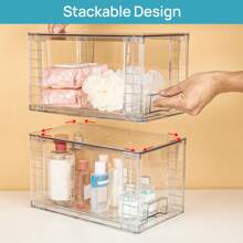 Vtopmart 2 Pack Large Stackable Storage Drawers,Clear Acrylic Drawer Organizers With Handles, Easily Assemble For Bathroom,Kitchen Undersink,Cabinet,Closet,Makeup,Pantry Organization And Storage - 無色 - 查看 4