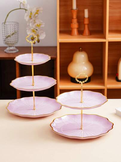 1pc Multilayer Cake Stand Dessert Display Tray Platter For Christmas Gift Wedding Party Celebration
