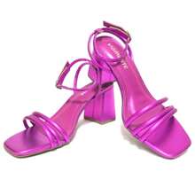 Via Marte Metallic Mid-Heel Sandal 22-16702 - 玫瑰紅 - 查看 4