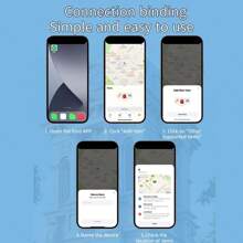 Customizable Pet Anti-Lost Device, Pet Smart Anti-Loss Tracker, IOS Compatible Only, Cat/Dog Tracking Collar, Pet Accessories, Double Insurance Against Getting Lost, Perfect Gift For Pets - Black - View 7