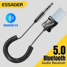 ESSAGER 车载蓝牙适配器 AUX 转 USB 蓝牙 5.0 接收器无线音频传输110CM 数据线 - 黑色 - 查看 1