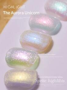 1set/6pcs 15ml Aurora Gloss Nail Polish Gel, Mermaid Series 2024 New Design, Salon Professional Use - Multicolor - View 10