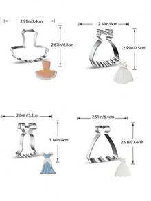 1pc Ballet/Princess Skirt Cookie Cutter, DIY Baking Cake Bread Mold - Cookie Cutters - View 2