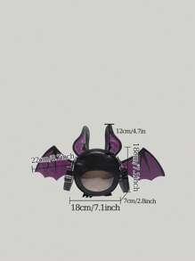 1 Pc New Fashionable And Fun Halloween Themed Devil Bat Shaped PU Leather Crossbody Bag With Wings And Foldable Design For Women For Outdoor&Halloween Themed Party&Halloween Costume Matching, Halloween Bags Perfect For Fancy Party Matching With Halloween Costume - Multicolor - View 12