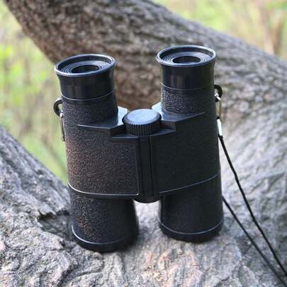 1pc Outdoor Telescope Equipment, Black 6x35 Hd Binoculars With Fixed Focus Plastic Body For Outdoor Toy
