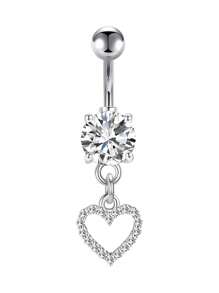 AVYRING 1Piece Gold Belly Button Ring Dangle Belly Piercing Hoop Belly Ring Stainless Steel Belly Button Rings 14G Navel Ring Belly Button Piercing Jewelry - Multicolor - View 29