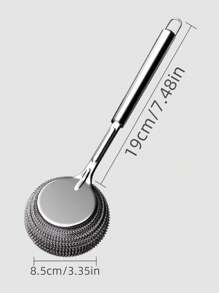 1 pezzo Spugnetta dispensatrice automatica con detergente liquido, spazzola per la pulizia di pentole e padelle per uso domestico - Grigio - Visualizzare 8