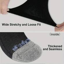 4 Pairs Diabetic Non Binding Socks For Men Women Loose Fitting Socks Cotton Wide Top Socks Breathable & Moisture Wicking - Grey - View 3