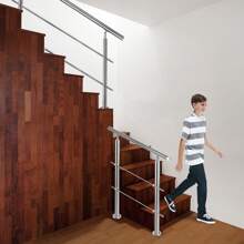 Stainless Steel Handrail Stair Railing Inside And Outside For Stairs, Parapet, Balcony - 200cm - View 7