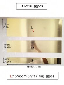 10 件镜线亚克力 3D 墙贴，大尺寸创意自粘适用于客厅、卧室、餐厅、书房家居墙壁装饰镜面墙壁房间装饰墙镜房间装饰浴室装饰客厅装饰
