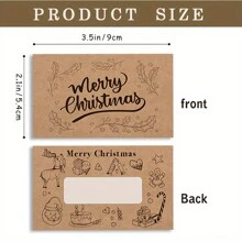 一套圣诞刮刮卡，表面光滑，卡通圣诞老人和树木设计，派对活动创意 DIY 节日礼品券，30 张双面印刷卡片，附赠 30 张刮刮贴纸，圣诞节