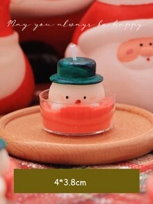 1pc 圣诞节小茶蜡限量新品香薰蜡烛伴侣礼物生日礼物家居装饰蜡烛 - 彩色 - 查看 11