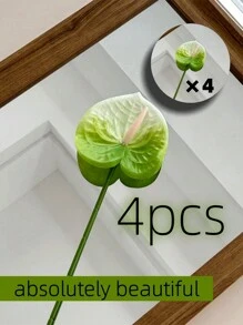 1/2/4/6 件仿真红掌百合花，适用于婚礼、办公室派对、酒店、家居餐桌装饰、情人节、生日毕业典礼、家居装饰、返校装饰、学校用品 - 多色 - 查看 25