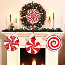 6pcs Big Size Candy Themed Decorations - Waterproof Outdoor Decor, For Porch And Tree | Easy Hanging Festival Yard Decor, Valentine Day, Gift Home Decor Christmas Decorations Room Decor Christmas - Multicolor - View 8
