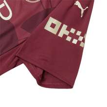 V-Neck Breathable Short Sleeve Sports Jersey, Casual Athletic Shirt For Match And Training - Claret - View 8