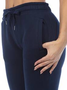 Pants Jogger Deportivo Para Mujer Con Jareta De Ajuste - Azul Marino - Ver 7
