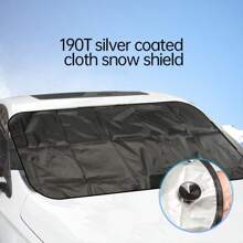 Capa para Pára-brisa de Carro 150*70CM, Tecido de Prata 190T Revestido, Bloqueador de Neve para Pára-brisa Automotivo