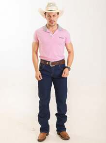 Men's Jeans, Traditional Country Style - Teal Blue - View 5