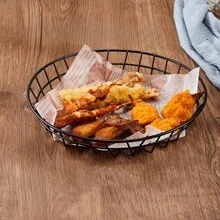 1pc Stainless Steel Mini Deep Fry Basket + 100pcs Oil Absorbing Paper, Great For Cooking French Fries And Storing Kitchen Supplies - Multicolor - View 5