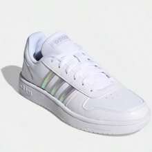 Adidas Zapatillas de deporte de suela plana de unicolor con parches, sencillas, informales, retro y de laser de corte bajo - Blanco - Ver 7