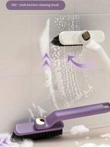 4pcs/3pcs/2pcs/1pc 360° Rotating Tile Cleaning Brush Set - Hard Bristle Brush, Wall & Floor Scrubber, Bathroom & Kitchen Cleaning Tools