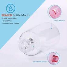 3 piezas de 100ML/3.4oz, bote de spray de plástico de fino rocío, bote de spray de perfume/viaje, que se puede rellenar con un recipiente transparente con bomba. Los cosméticos vacíos certificados por la TSA se pueden rellenar con recipientes de viaje, lo que es muy adecuado para gel para el cabello, loción de cuidado de la piel, perfume, agua de flores, ambientador, spray de limpieza, aromaterapia y otros líquidos rociables como el agua. (Rosa/Blanco/Azul) - 3 piezas (rosa/blanco/azul) ﻿ - Ver 10