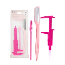 Eyebrow Kit Razor Brush Tweezers Beginner's Material - 彩色 - 查看 2