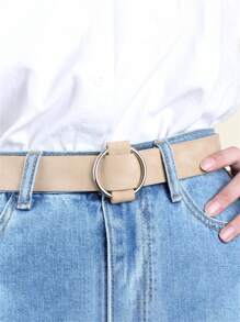1 peça Cinto de Couro Casual Feminino Criativo de 105 cm Sem Fivela, Cinto Largo da Moda para Jovens Senhoras