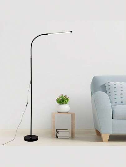 1 pieza Lámpara de pie LED, lámpara de sala de estar, lámpara de lectura y escritura para dormitorio, lámpara de pie con cuidado ocular, lámpara de pie minimalista y moderna, chip LED de alta calidad/alta eficiencia lumínica/bajo consumo, puerto USB, voltaje de 5V para mayor , negro/blanco, luz cálida/blanca