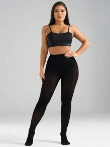 1 Pair Women 60D Sexy Black Tights, Sheer Stockings, Fashionable And Simple Pantyhose Leggings