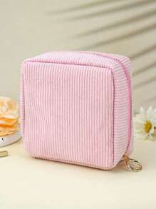 1pc Mini Makeup Bag Small Nylon Cosmetic Travel Case Organizer Mini Pouch Toiletry Zipper Pouch Lip Gloss Travel Bag Sanitary Napkin Storage Pouch Portable Makeup Bag Purse For Women Travel Essential And Back To School