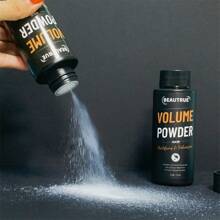 20克蓬松造型粉，哑光丰盈，打造自然哑光效果，适用于凌乱纹理发型，男士造型粉，蓬松发粉，自然蓬松哑光造型 - 黑色 - 查看 6